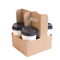 Disposable take away paper pulp cup holder cup carrier for coffee cup supplier